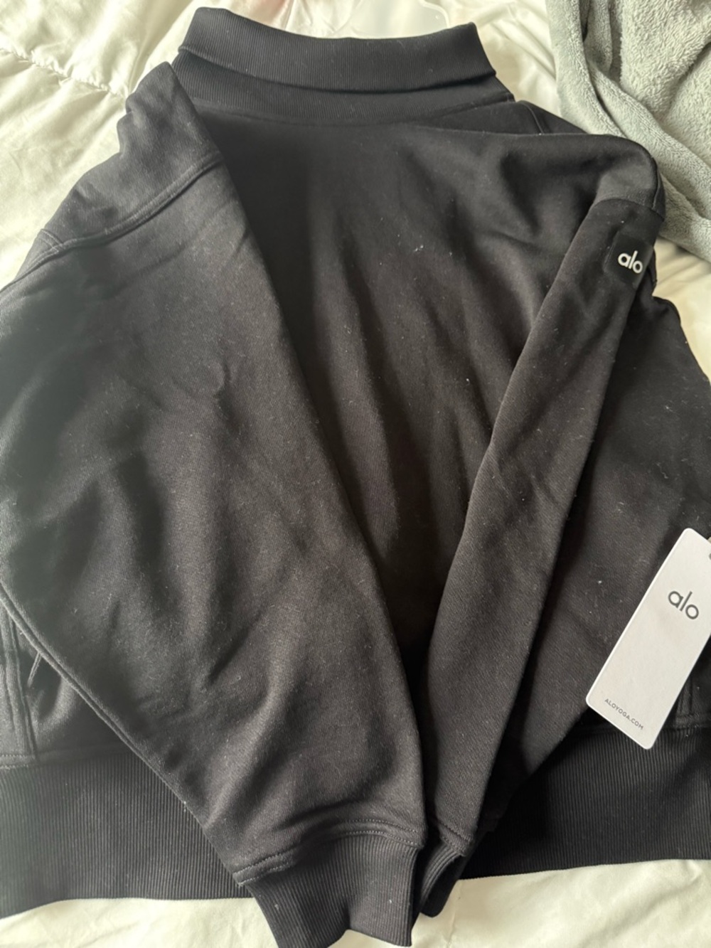 ALO Yoga Black Cowl Neck Pullover